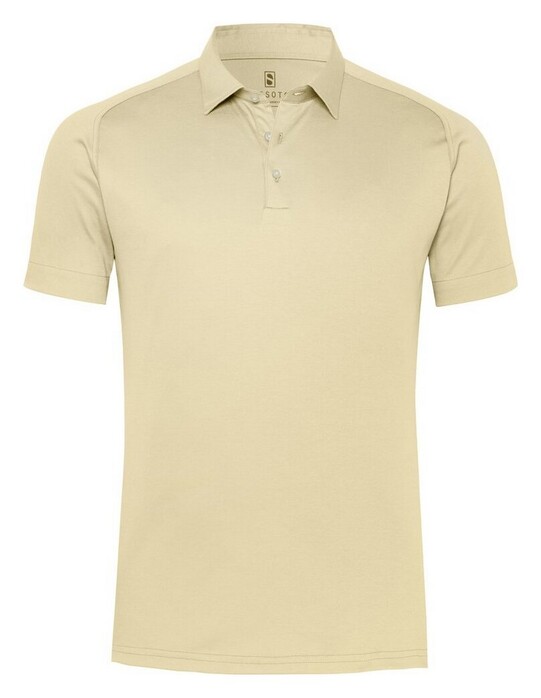 Desoto Casual Uni Color Cotton Piqué Polo Geel