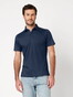 Desoto Casual Uni Color Cotton Piqué Polo Navy