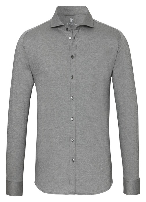 Desoto Cotele New Shark Fine Line Cotton Overhemd Grijs