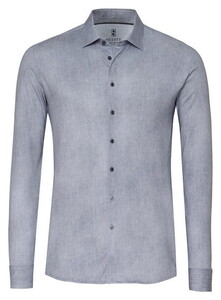 Desoto Denim Look Casual Kent Shirt Grey