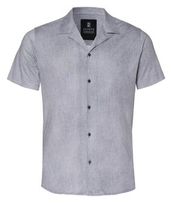 Desoto Denim Look Lido Short Sleeve Overhemd Licht Grijs