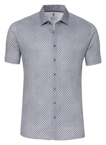 Desoto Denim Look Palm Fantasy Casual Kent Shirt Light Grey