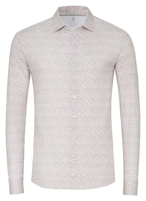 Desoto Dots X Dots Pattern Overhemd Grijs-Multi