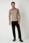 Desoto Essential Kent Long Sleeve Polo Licht Bruin