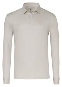 Desoto Essential Kent Long Sleeve Polo Light Stone