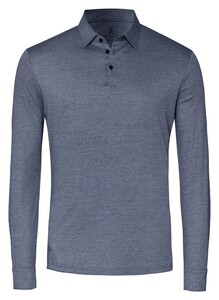 Desoto Essential Kent Long Sleeve Poloshirt Blue