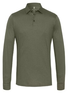 Desoto Essential Kent Long Sleeve Poloshirt Forest Green