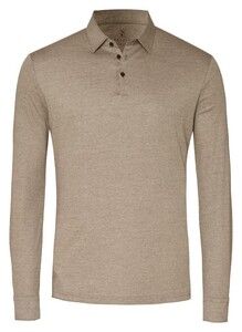 Desoto Essential Kent Long Sleeve Poloshirt Light Brown