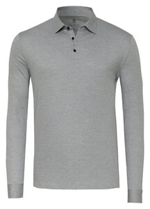 Desoto Essential Kent Long Sleeve Poloshirt Light Grey