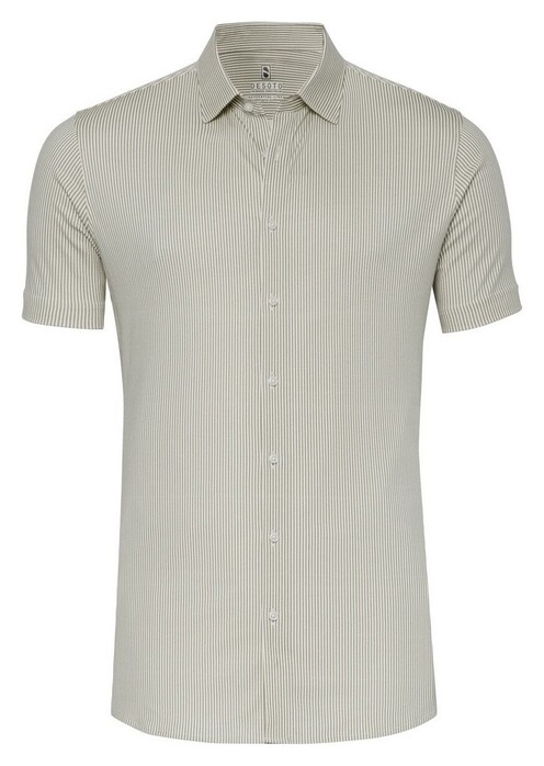 Desoto Essential Stripe Kent Collar Overhemd Grijs