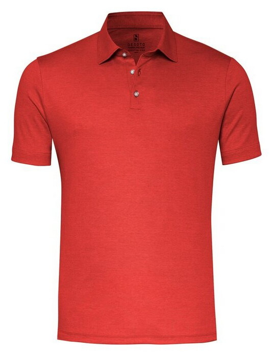 Desoto Essential Uni Color Kent Collar Polo Rood