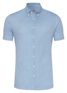 Desoto Essential Vichy Check Button-Down Shirt Light Blue