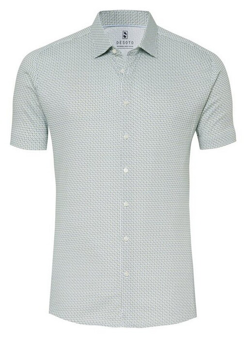 Desoto Fantasy Circles Casual Kent Shirt Light Green-Light Blue
