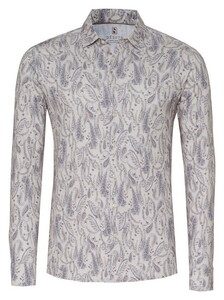 Desoto Fantasy Paisley Corduroy Casual Kent Overhemd Zandsteen