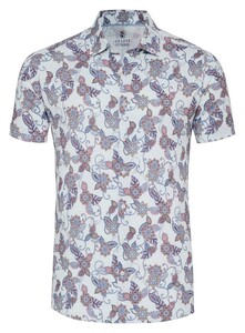 Desoto Fantasy Paisley Pattern Overhemd Light Blue-Orange