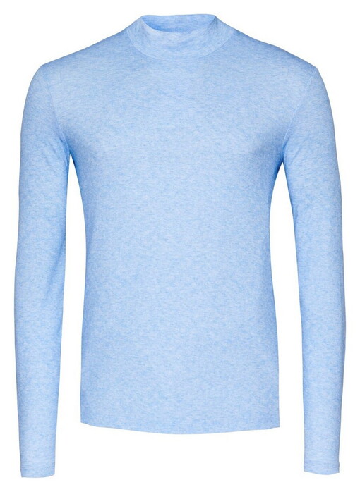 Desoto Faux-Uni Casual Turtleneck Flanel Trui Licht Blauw