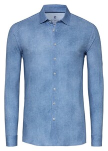 Desoto Faux Uni Denim Look Shirt Light Blue