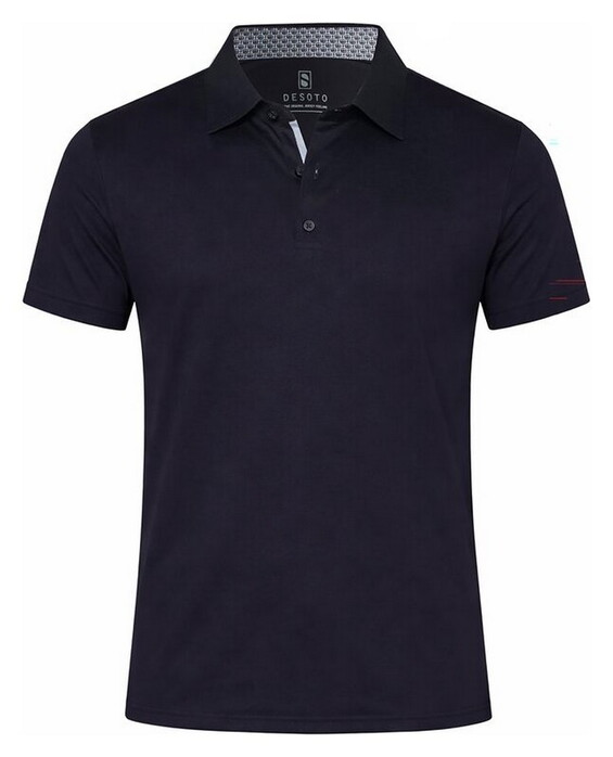 Desoto Fine Details Kent Collar Polo Navy
