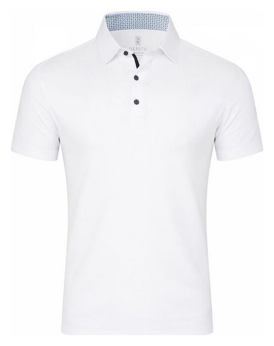 Desoto Fine Details Kent Collar Polo Wit