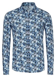 Desoto Flower Meadow Overhemd Blauw-Donker Blauw