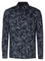 Desoto Kent Collar Camouflage Denim Look Overshirt Donkergrijs-Navy