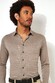 Desoto Kent Piqué Optics Jersey Overhemd Licht Bruin