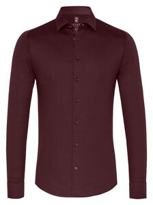 Desoto Kent Uni Solid Overhemd Rood
