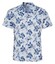 Desoto Lido Casual Flower Pattern Overhemd Blauw-Donker Blauw