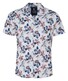 Desoto Lido Casual Flower Pattern Overhemd Rood-Blauw