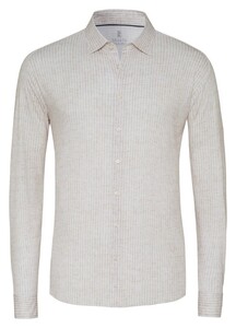 Desoto Linen Look Stripes Shirt Sand