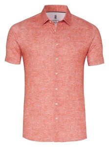 Desoto Linnen Look Casual Kent Overhemd Rood