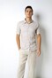 Desoto Linnen Look Short Sleeve Kent Collar Overhemd Canvas