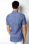 Desoto Linnen Look Short Sleeve Kent Collar Overhemd Marine