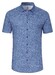 Desoto Linnen Look Short Sleeve Kent Collar Overhemd Marine