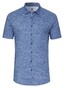 Desoto Linnen Look Short Sleeve Kent Collar Overhemd Marine