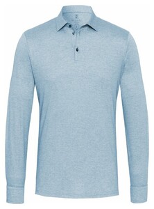 Desoto Long Sleeve Piqué Optics Jersey Uni Polo Licht Blauw