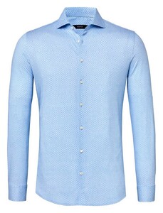 Desoto Luxury Allover Dots Pattern Overhemd Blauw-Donker Blauw
