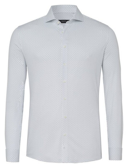 Desoto Luxury Allover Mini Squares Shirt Light Grey