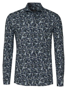 Desoto Luxury Fantasy Bold Paisley Floral Pattern Overhemd Donkergroen-Multi