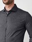 Desoto Luxury Faux Uni Cotton Mélange Overhemd Donker Grijs Melange