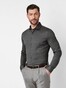 Desoto Luxury Faux Uni Cotton Mélange Overhemd Donker Grijs Melange