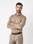 Desoto Luxury Faux Uni Cotton Mélange Overhemd Light Brown Melange
