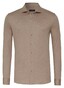 Desoto Luxury Faux Uni Cotton Mélange Overhemd Light Brown Melange