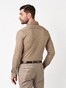 Desoto Luxury Faux Uni Cotton Mélange Overhemd Light Brown Melange