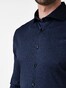 Desoto Luxury Faux Uni Cotton Mélange Overhemd Navy Melange