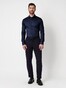 Desoto Luxury Faux Uni Cotton Mélange Overhemd Navy Melange