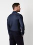 Desoto Luxury Faux Uni Cotton Mélange Overhemd Navy Melange