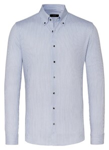 Desoto Luxury Luxury Allover Fine Stripes Shirt Navy