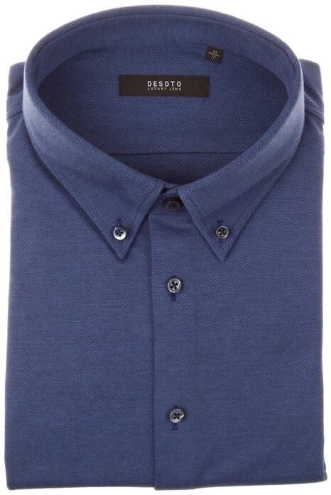 Desoto Luxury Luxury Button Down Overhemd Indigo Blauw