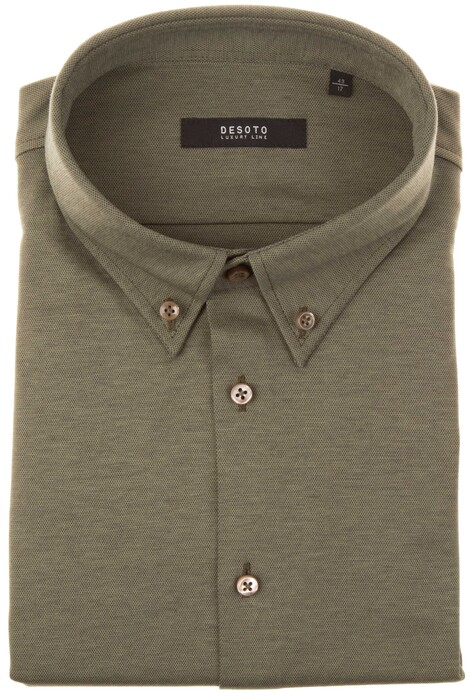 Desoto Luxury Luxury Button Down Overhemd Olijf Groen